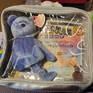 Ty Plush Bear with Platinum Membership Set